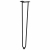 Nogi do stołu Hairpin, 4 szt., czarne, 72 cm, lita stal
