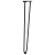 Nogi do stołu Hairpin, 4 szt., czarne, 72 cm, lita stal