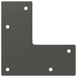 Nogi do stołu Hairpin, 4 szt., antracyt, 30 cm, lita stal