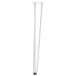 Nogi do stołu Hairpin, 4 szt., biale, 72 cm, lita stal