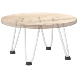 Nogi do stołu Hairpin, 4 szt., biale, 20 cm, lita stal