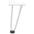 Nogi do stołu Hairpin, 4 szt., biale, 20 cm, lita stal