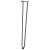Nogi do stołu Hairpin, 4 szt., antracyt, 72 cm, lita stal