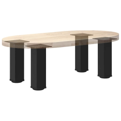Nogi do stolika kawowego, 4 szt., czarne, 42-44 cm, stal