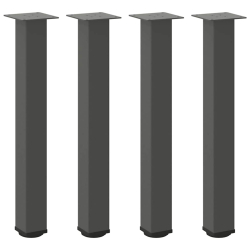 Nogi do stolika kawowego, 4 szt., antracyt, 72-74 cm, stal
