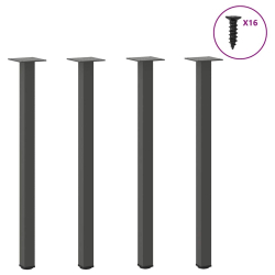 Nogi do stolika kawowego, 4 szt., antracyt, 72-74 cm, stal
