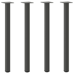 Nogi do stolika kawowego, 4 szt., antracyt, 72-74 cm, stal