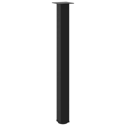 Nogi do stolika kawowego, 4 szt., czarne, 90-92 cm, stal