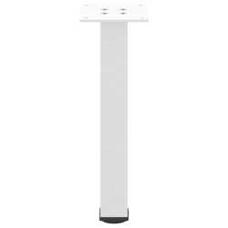 Nogi do stolika kawowego, 4 szt., biale, 42-44 cm, stal