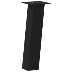 Nogi do stolika kawowego, 4 szt., czarne, 42 cm, stal