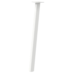 Nogi do stolika kawowego, 4 szt., biale, 72 cm, stal