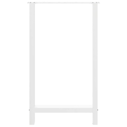 Nogi do stolika kawowego, białe, 2 szt., 60x(100-101) cm, stal