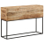 Stolik konsolowy, 110x30x75 cm, surowe drewno mango i żelazo