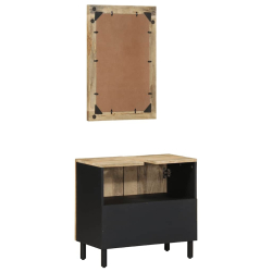 2-cz. zestaw mebli łazienkowych, lite drewno mango