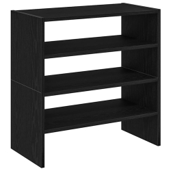 Stojaki na buty 2 szt., sztaplowany, czarny, 60x30x30,5 cm