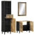 3-cz. zestaw mebli łazienkowych, lite drewno mango