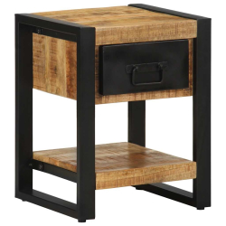 Szafka nocna, 35x34x45 cm, surowe drewno mango