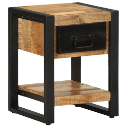 Szafka nocna, 35x34x45 cm, surowe drewno mango