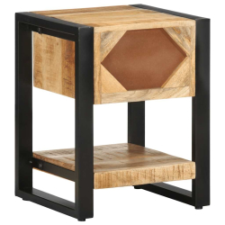 Szafka nocna, 35x34x45 cm, surowe drewno mango