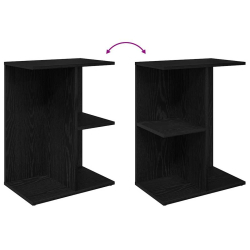 Stoliki nocne, 2 szt., czarne, 46,5x29x61 cm
