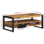 Stolik kawowy, 90x50x36 cm, surowe lite drewno mango