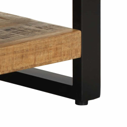 Szafki nocne, 2 szt., surowe drewno mango