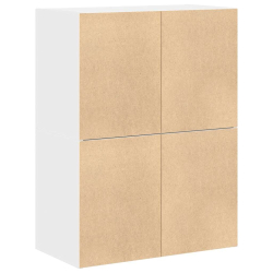 Szafki z 2 szufladami, 2 szt., białe, 60x31x40 cm