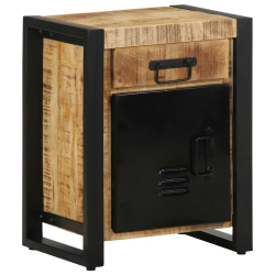 Szafka nocna, 40x30x50 cm, lite, surowe drewno mango