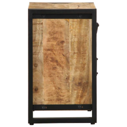 Szafka nocna, 40x30x50 cm, lite, surowe drewno mango