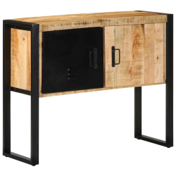 Szafka konsolowa, 90x35x75 cm, surowe drewno mango