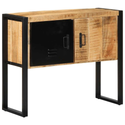 Szafka konsolowa, 90x35x75 cm, surowe drewno mango