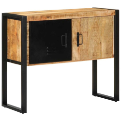 Szafka konsolowa, 90x35x75 cm, surowe drewno mango