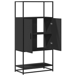 Wysoka szafka, czarna, 68x35x139 cm