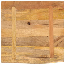 Blat stołu, 80x80x3,8 cm, naturalna krawędź, drewno mango