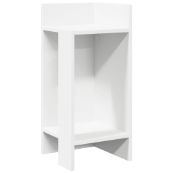 Stoliki boczne 2 szt. z półką, białe, 25,5x27x60 cm