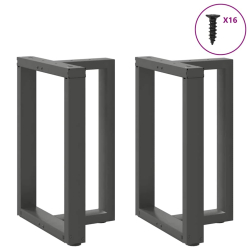 Nogi do stołu jadalnego, 2 pcs., antracyt, 50x35x(72-73) cm