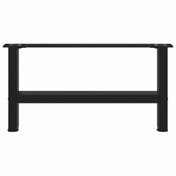 Nogi do stolika kawowego, czarne, 2 szt., 60x(30-31) cm, stal
