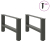 Nogi do stolika kawowego, antracyt, 2 szt., 70x(30-31) cm, stal