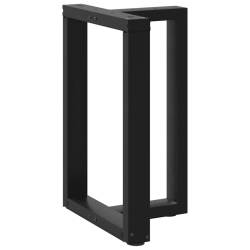 Nogi do stołu jadalnego, 2 pcs., czarne, 50x35x(72-73) cm, stal
