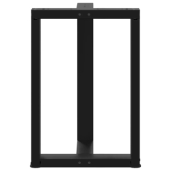 Nogi do stołu jadalnego, 2 pcs., czarne, 50x35x(72-73) cm, stal