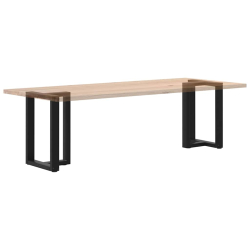 Nogi do stołu jadalnego, 2 pcs., czarne, 50x35x(72-73) cm, stal