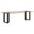 Nogi do stołu jadalnego, 2 pcs., czarne, 50x35x(72-73) cm, stal