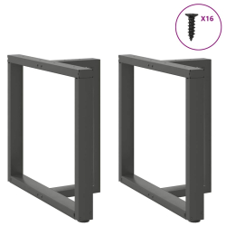 Nogi do stołu jadalnego, 2 pcs., antracyt, 80x35x(72-73) cm