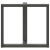 Nogi do stołu jadalnego, 2 pcs., antracyt, 80x35x(72-73) cm