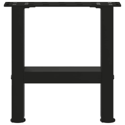 Nogi do stolika kawowego, czarne, 2 szt., 40x(30-31) cm, stal