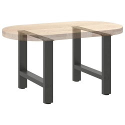 Nogi do stolika kawowego, antracyt, 2 szt., 50x(42-43) cm, stal