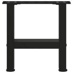 Nogi do stolika kawowego, czarne, 2 szt., 30x(30-31) cm, stal