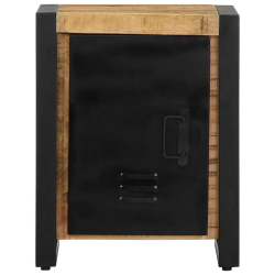 Szafka nocna, 40 x 30 x 51 cm, surowe drewno mango