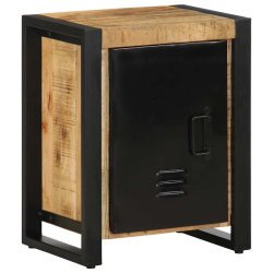 Szafka nocna, 40 x 30 x 51 cm, surowe drewno mango