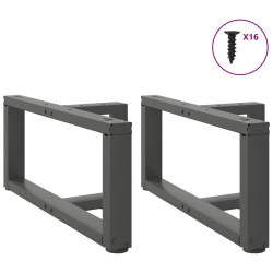 Nogi do stolika kawowego, 2 pcs., antracyt, 60x25x(30-31) cm